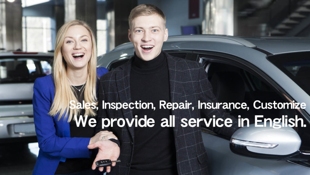 We provide all car service in English.