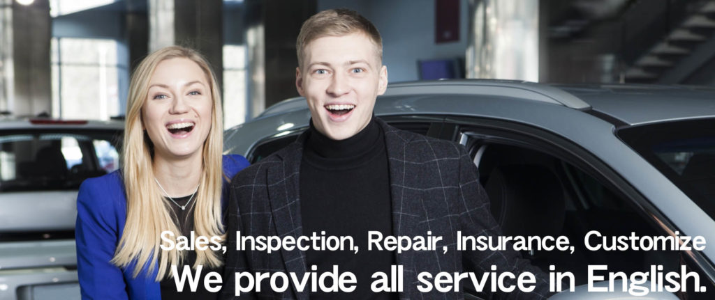 We provide all car service in English.